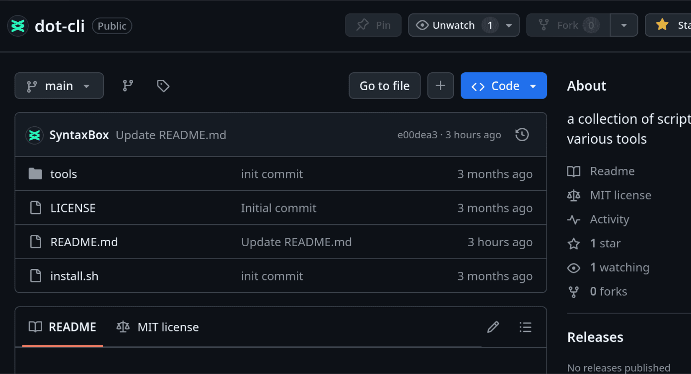 dot-cli repository preview