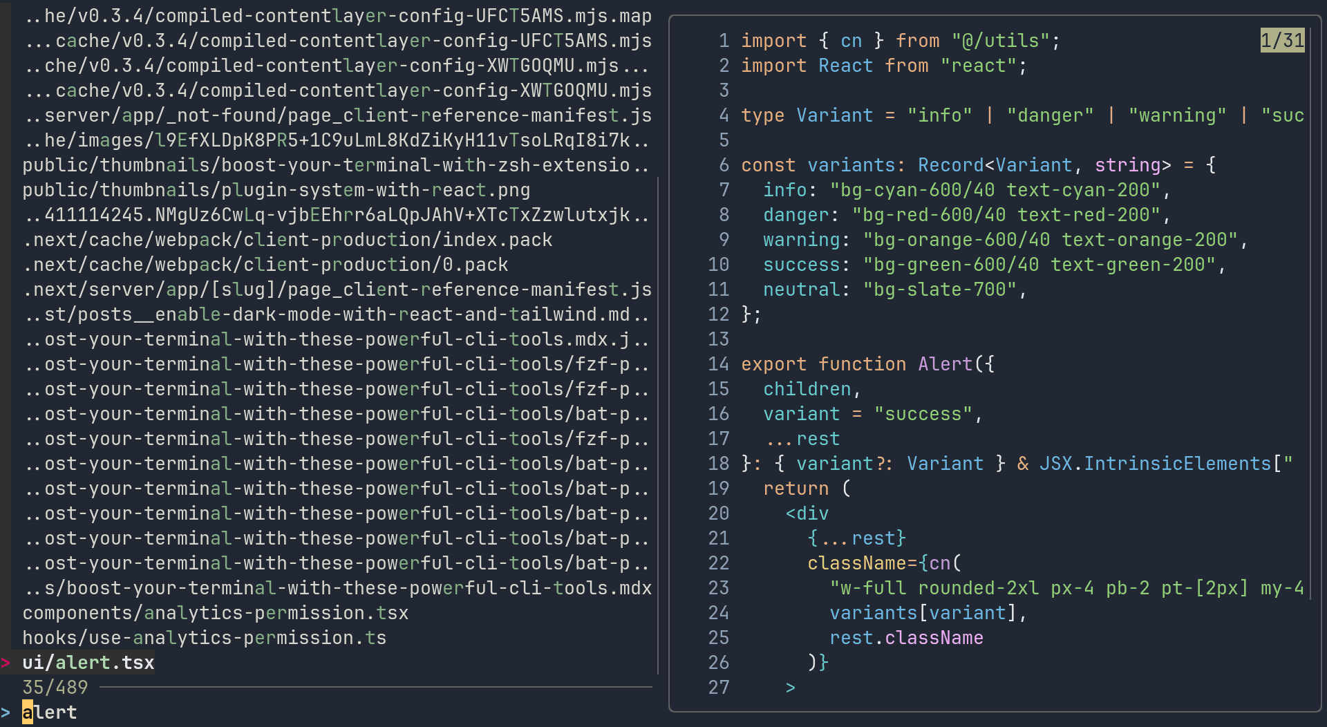 zsh-syntax-highlighting preview
