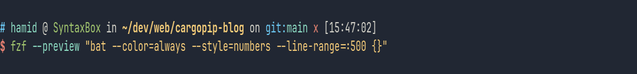 zsh-syntax-highlighting preview