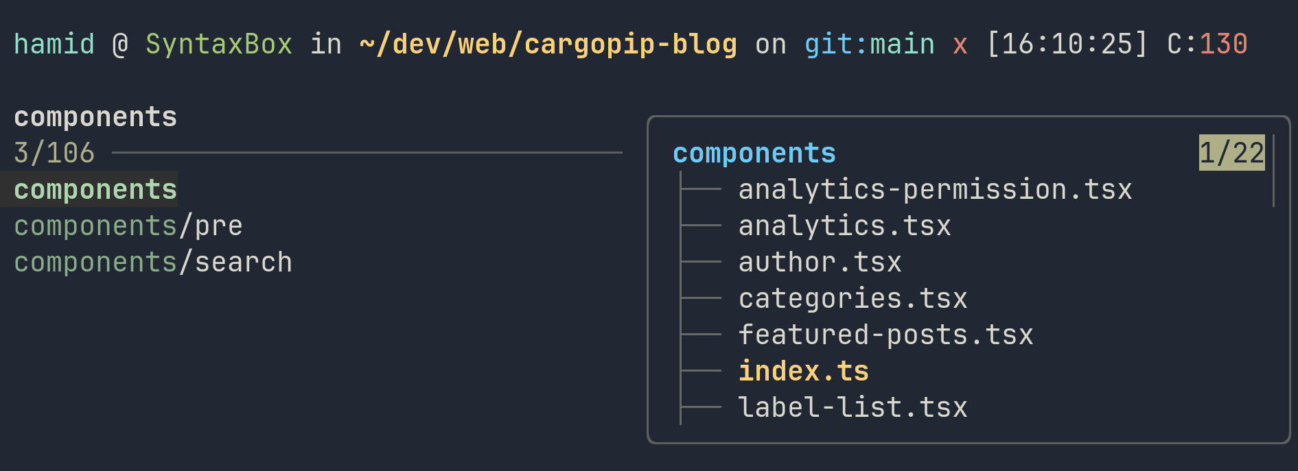zsh-syntax-highlighting preview