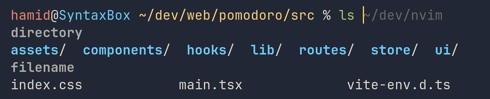 zsh-syntax-highlighting preview